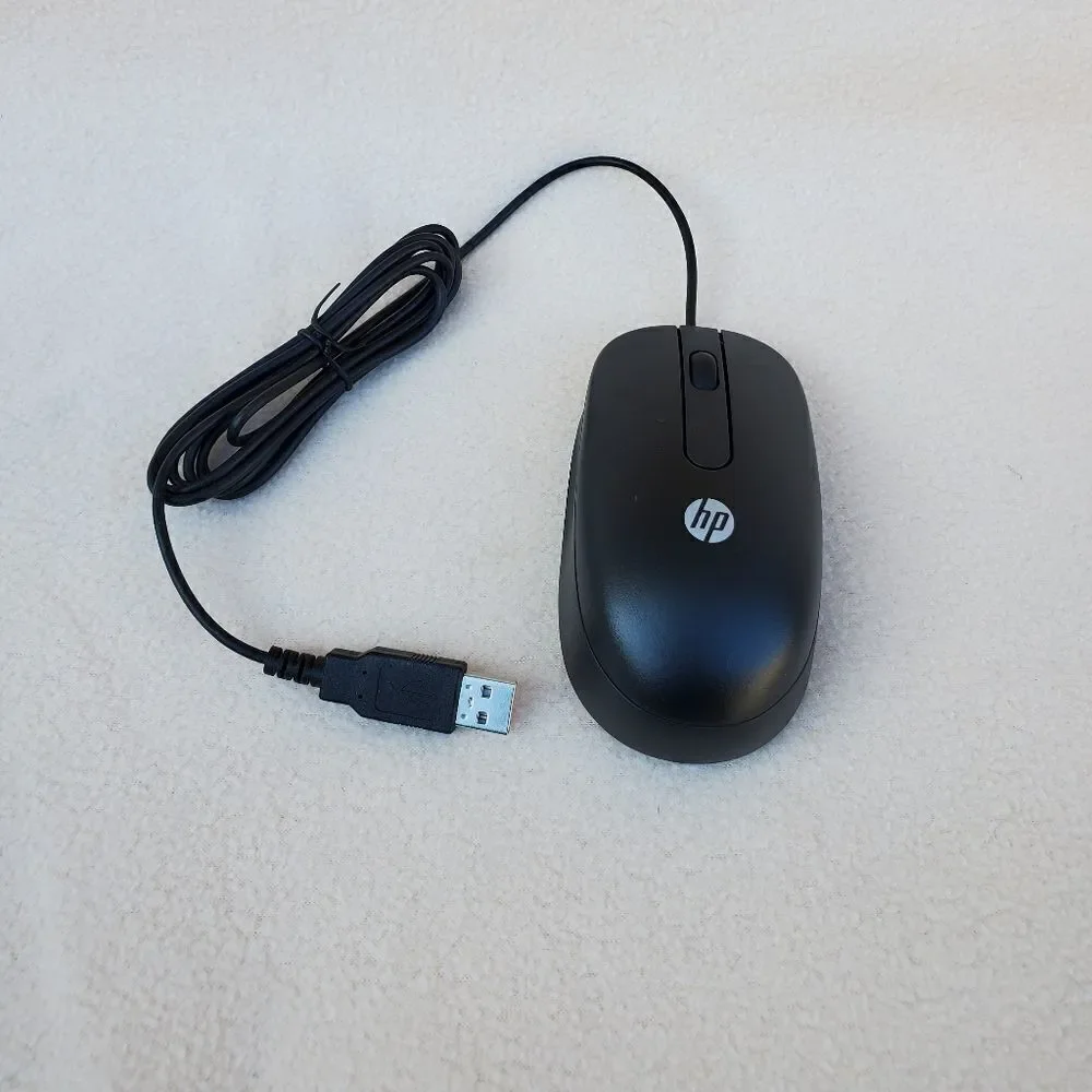 HP Hewlett-Packard USB wired optical sensor scroll mouse